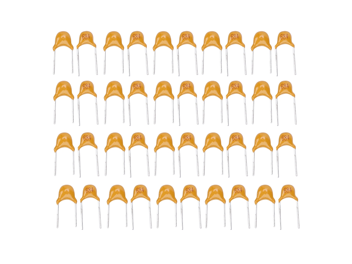 Capacitores Cerâmicos Monolíticos 1000pcs 50v 0.64uf 10% Pitch 5.08mm Para Instrumentos Eletrônicos Precisos