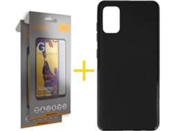 Kit Capa e 2 Películas Samsung Galaxy A51 5G ACCETEL Full Preto