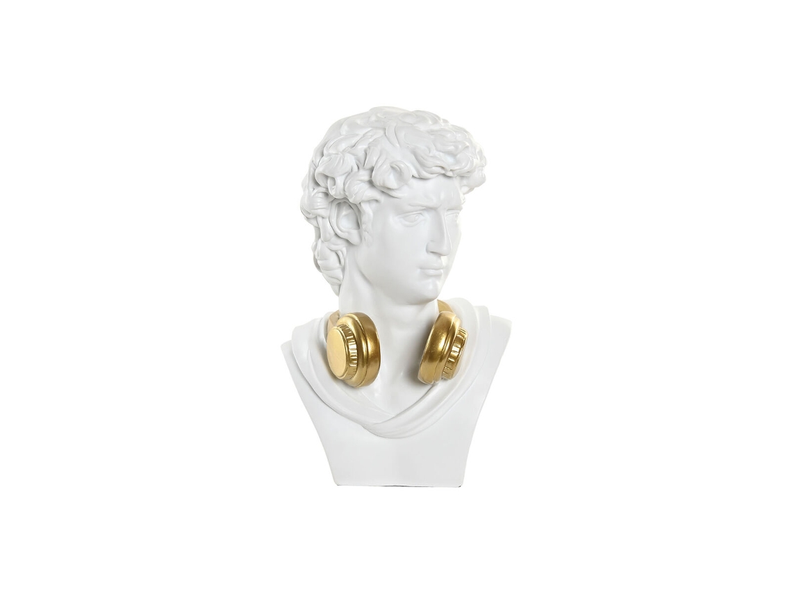 Figura Decorativa Home Esprit Branco Dourado Busto 19,5 X 16 X 30 Cm
