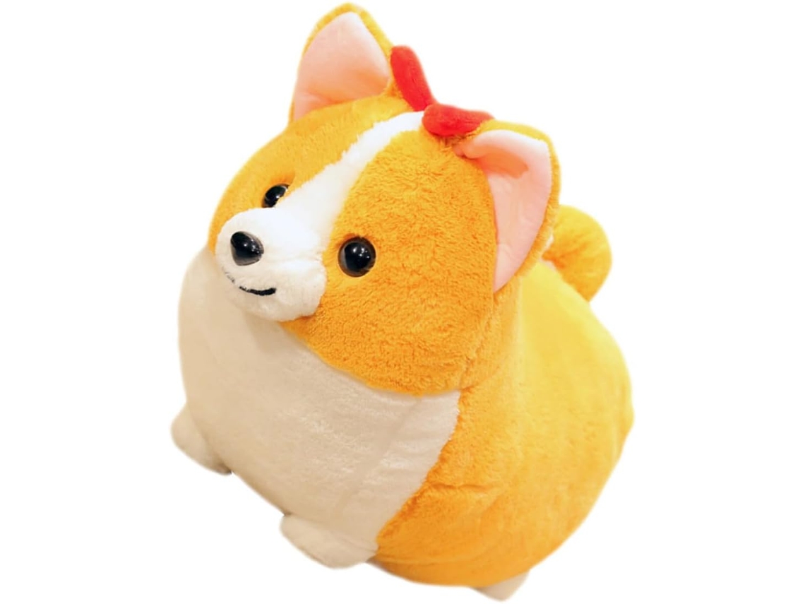Boneca Corgi De Pelúcia Laranja Macia - Uso Prático E Funcional
