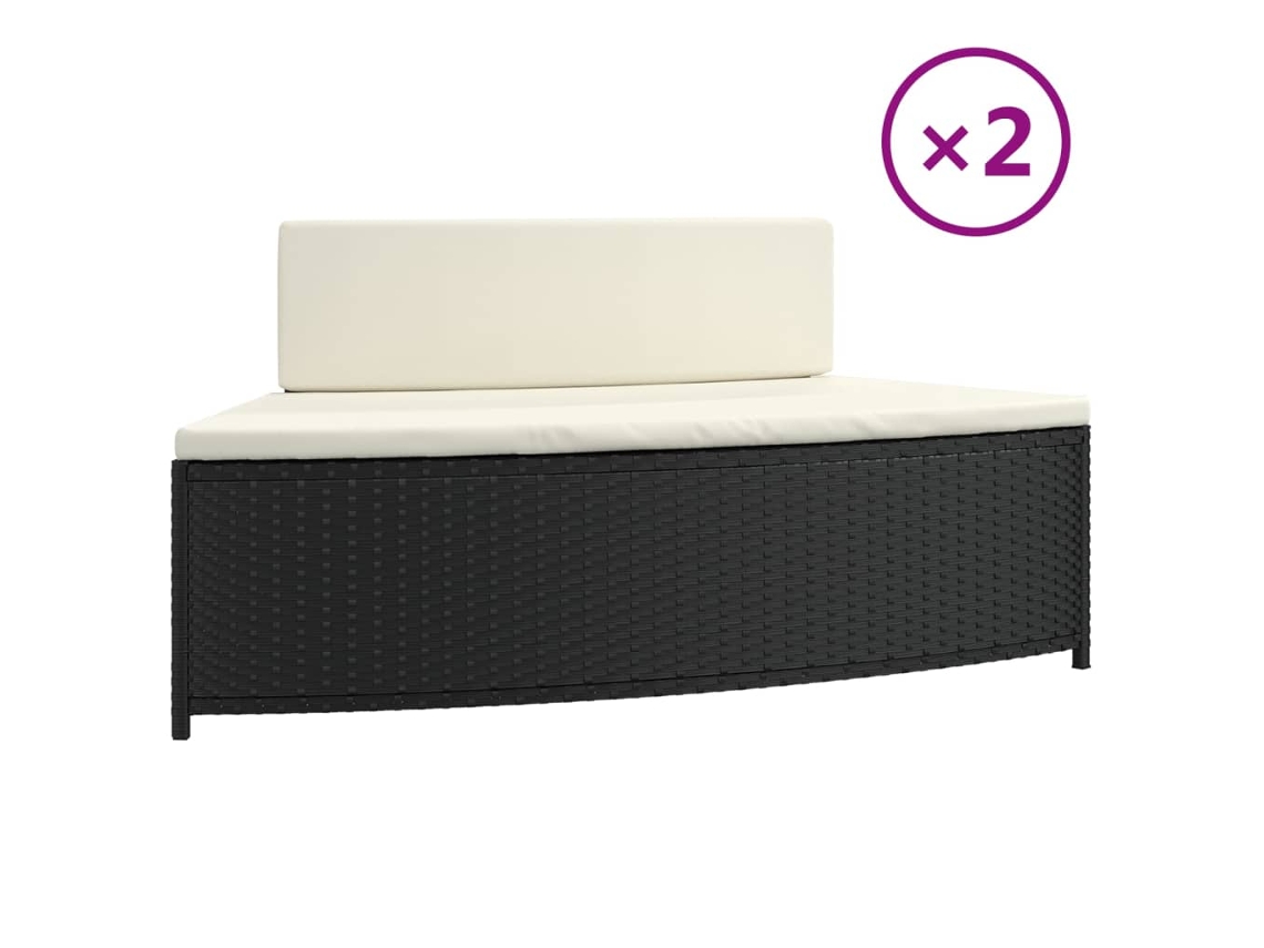 Spa Bench, Spa Benches Vidaxl Preto Tecido (n/a)