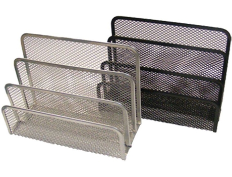 Porta Cartas Mesh, 17,8 x 7,7 cm, Metal, Preto