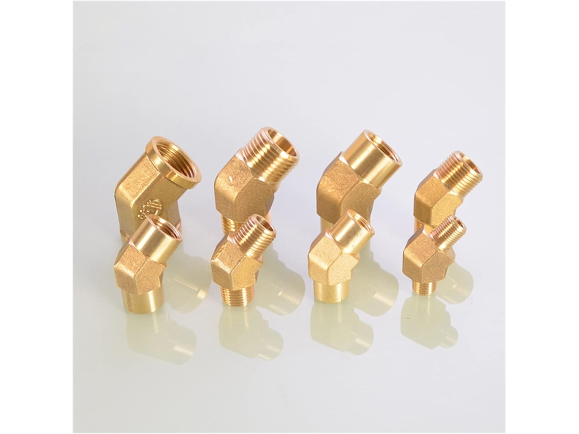 Adaptador de Conexão Mangueira Latão 45 Graus, Macho/fêmea, 1/8" a 1/4" | S/MARCA