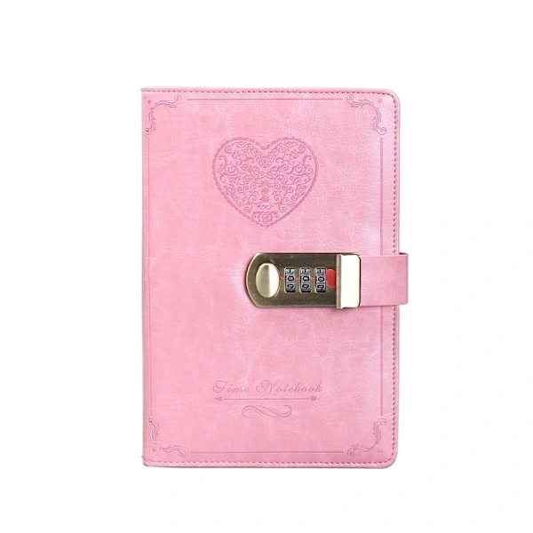 Diario con candado para niñas - Libreta de cuero con llave combinada - Aquaforge
