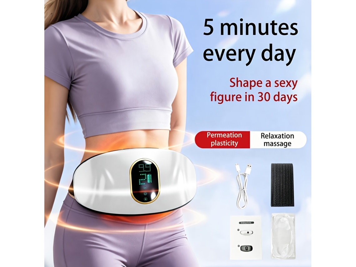Massageador Multifuncional Portátil para Abdômen e Pernas Apenas 5 Minutos por Dia o Companheiro Ideal para Mulheres no Pós parto, Compac STELASPLEN