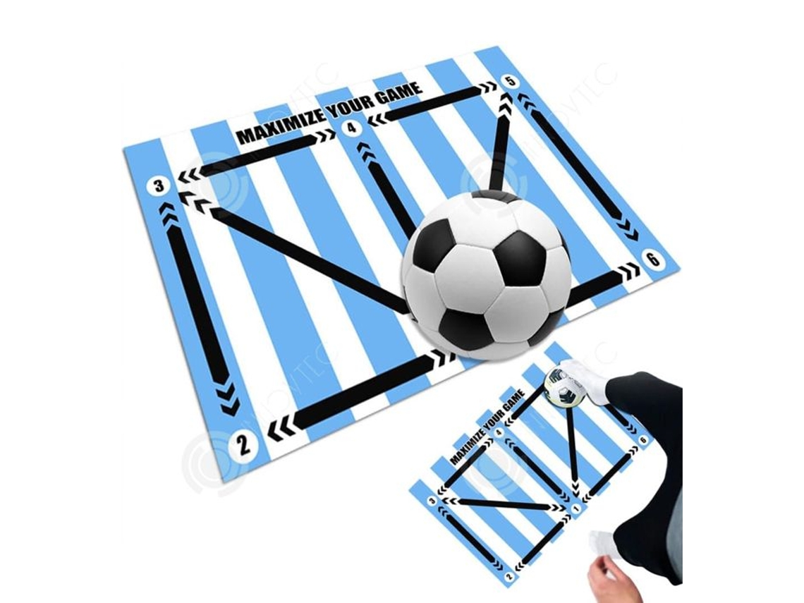 Inn Tapete De Treino De Futebol 60x90cm Azul Tapete De Treino De Tapete De Futebol Silicone De Redução De Ruído Innovtec