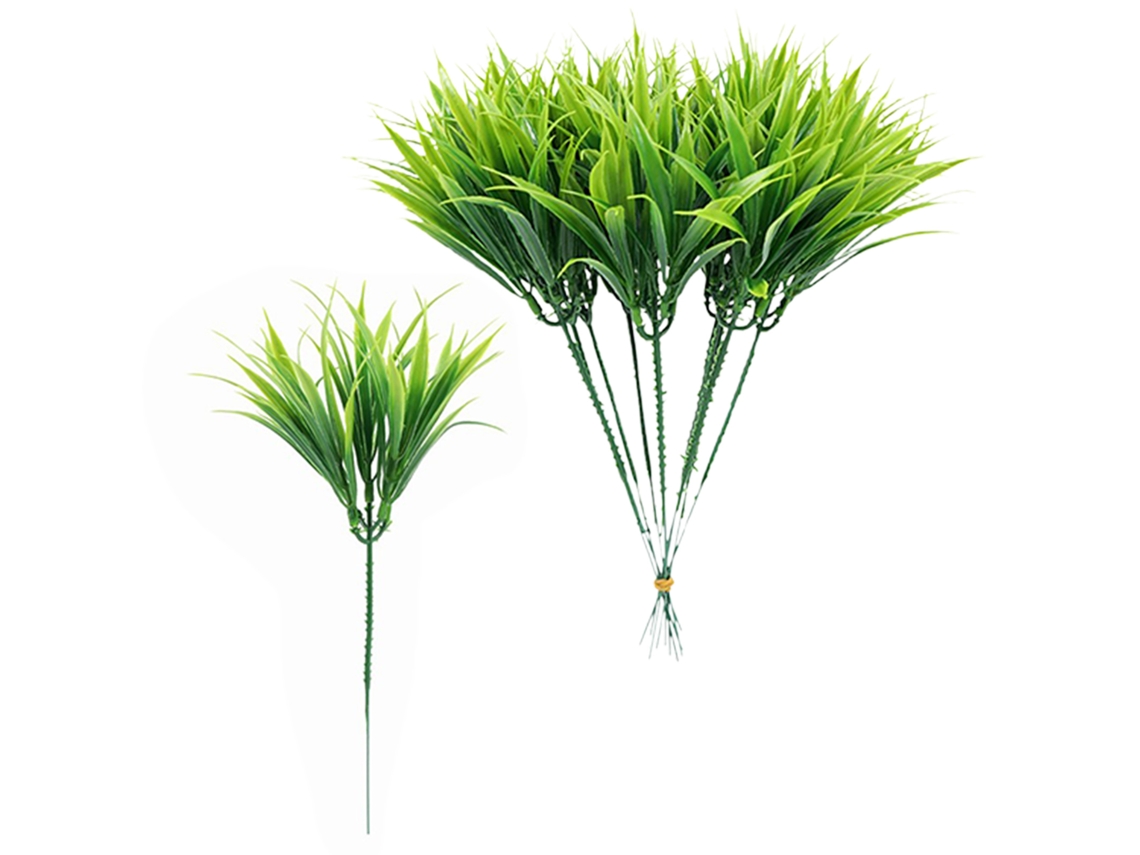Erva De Cevada Artificial 10 Peças Cor Primavera Verde