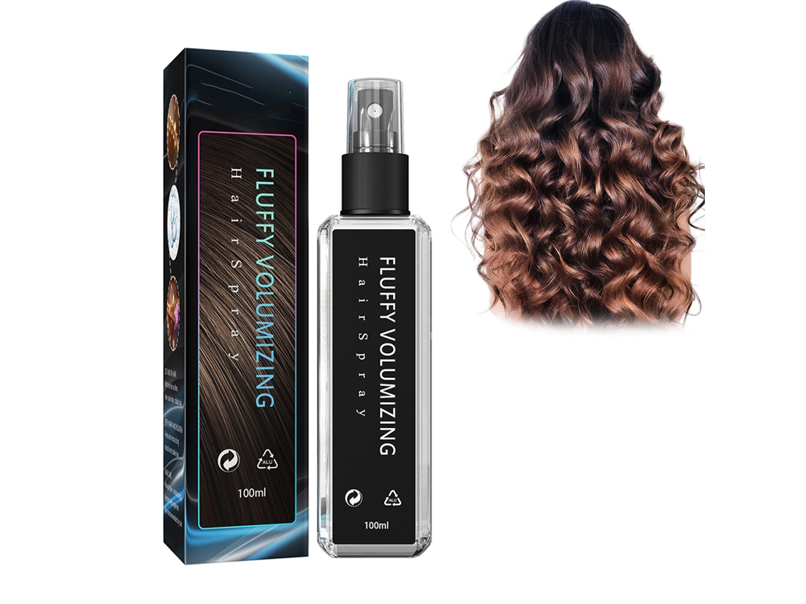 Spray Para Cabelo Volumizante Fluffy 100ml Com Bomba Não Graso Não Pegajoso Volume Extra Duradouro