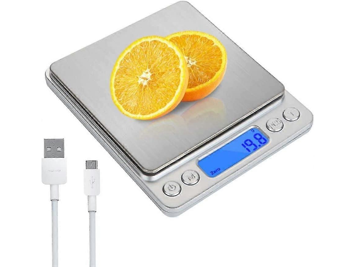 Balança De Cozinha Eletrônica Com Led, Armazenamento Usb, Precisão De 0,01 G. Aquaforge
