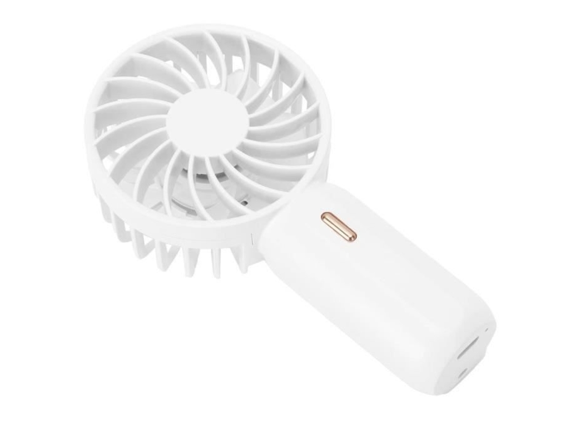 Mini Ventilador Portátil Aynefy, Pequeno E Recarregável Via Usb, Para Viagens, Escritório E Estudos (branco)