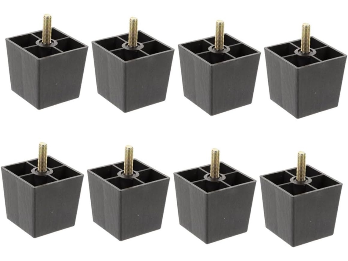 Shineofi Conjunto De 8 Pés Sofá Substituição Diy Com Suporte Estável E Resistentes À Deformação Em Metal Plástico