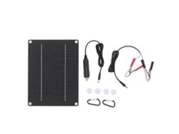 Painel Solar 10w Portátil Fino Flexível Impermeável Para Carro Casa Barco 23x17cm