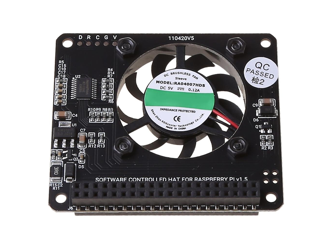 65x57mm Chapéu Rgb Cooling Chapéu Com Ventilador Para Raspberry Pi 4b/3b/3b