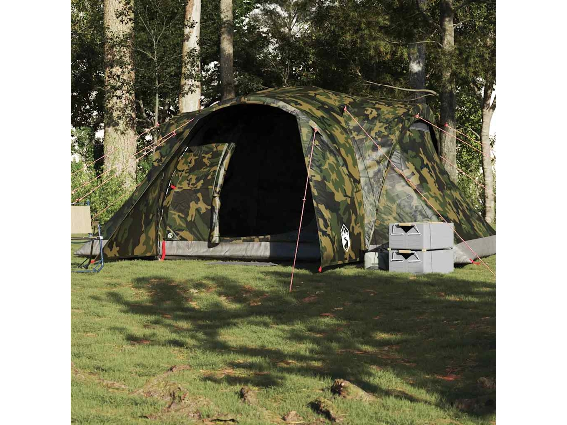 Vidaxl Tenda Familiar Cúpula Para 6 Pessoas Impermeável Camuflagem