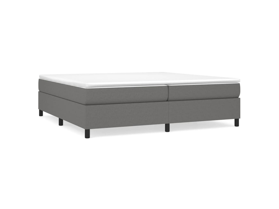 Estrutura de Cama com Molas Tecido Cinzento Escuro MAISON EXCLUSIVE (200x200 cm)
