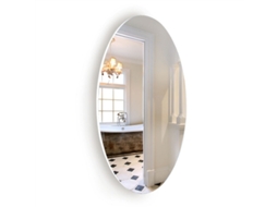 Espelho de Parede Oval Sem Moldura, Adequado para Casas de Banho Ou Quartos, Pode Ser Pendurado na Horizontal Ou na Vertical, 64 X 37 Cm. BAGOLY