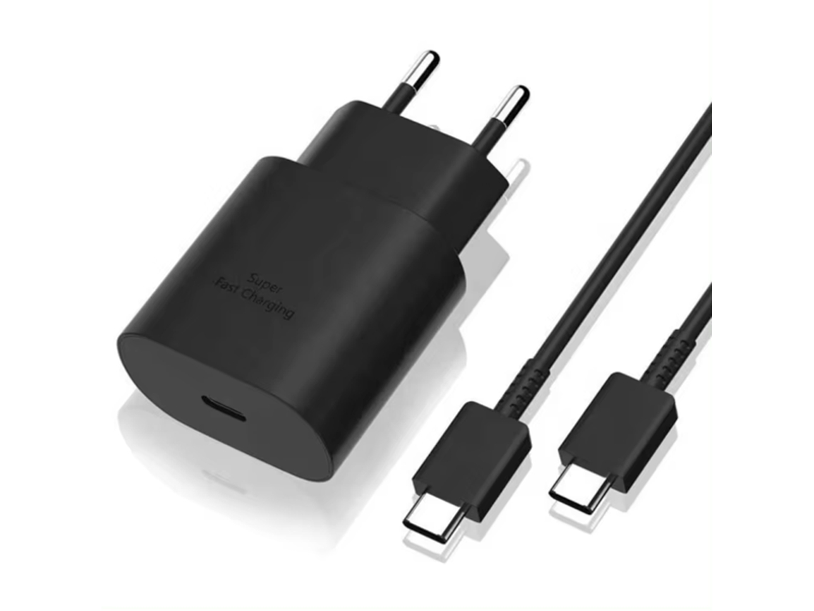 Adaptador 25w + Cabo De 1m, Preto 1 M