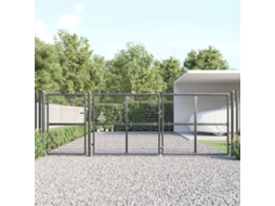 Vidaxl Portão De Jardim Em Tela Antracite 400x125 Cm Aço Galvanizado.