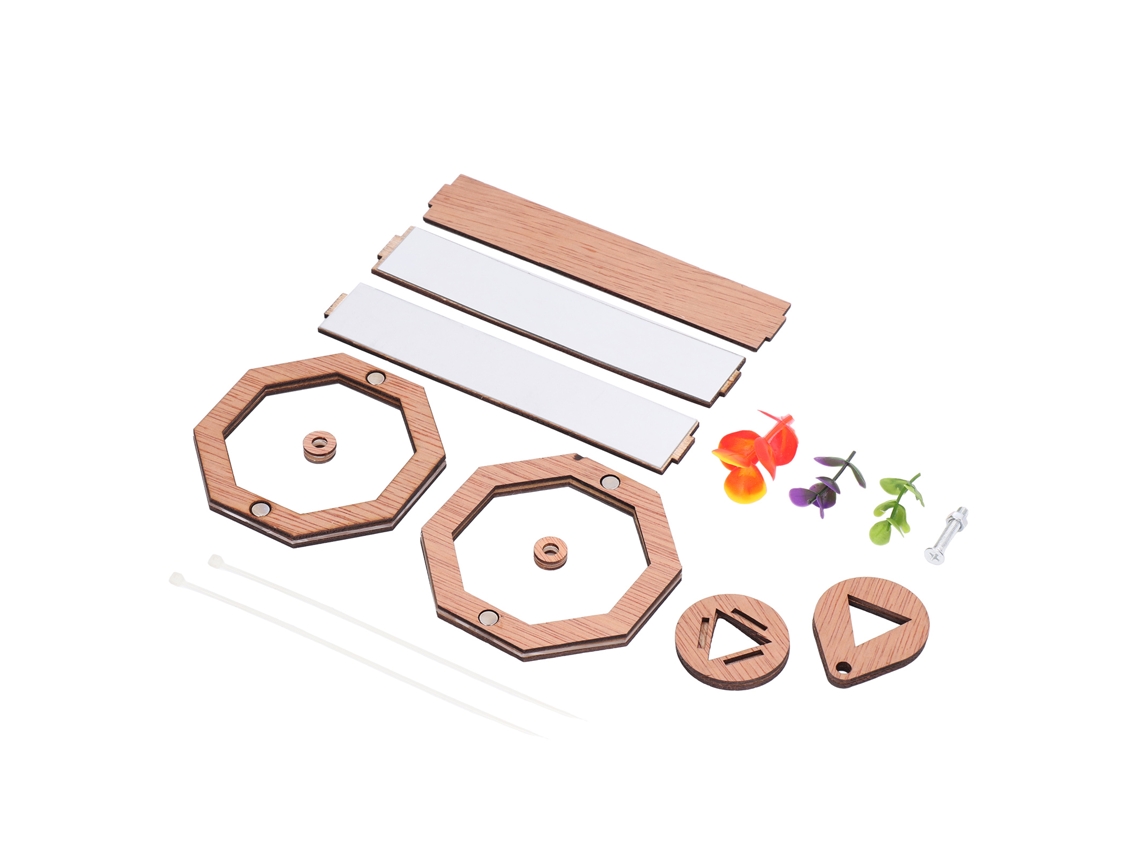 Primerox kit Caleidoscópio Diy para Crianças Madeira Faia Durável Desenvolve Criatividade e Imaginação