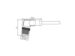 Cabo Sensor Aéreo Elétrico 4 Pinos Com Conector