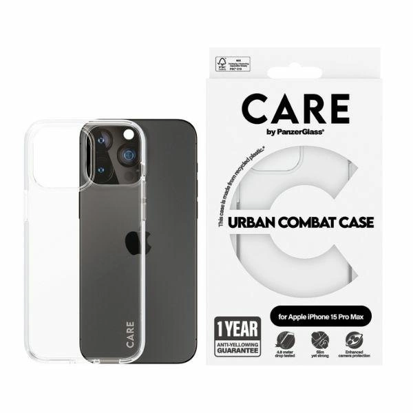 Capa PANZERGLASS Para Iphone 15 Pro Max Urban Combat Com Proteção De Tela E Traseira