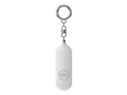 Alarme Pessoal Branco (130db, Led Estroboscópico, Recarregável Via Usb, Para Mulheres/crianças/idosos)