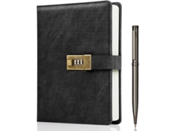 Diário Com Cadeado, Caderno A5 Em Couro Pu Com Cadeado, 240 Páginas, Caderno Vintage Com Senha, Caneta E Caixa Para Presente, 21, 8 X 14,7 Cm