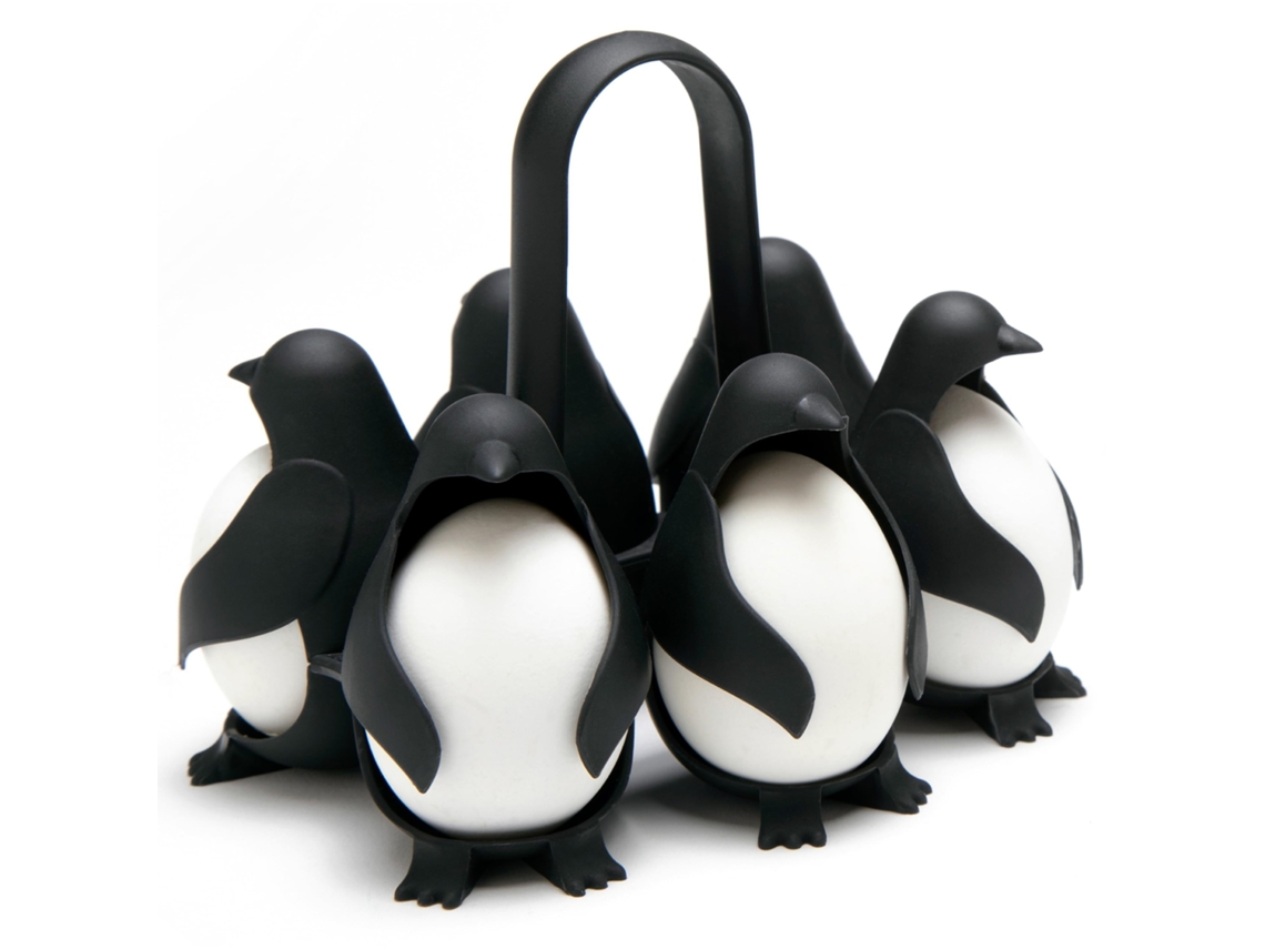 Suporte para Ovos Cozidos, 6 Unidades, Formato Pinguim, para Ovos Cozidos, Colorido