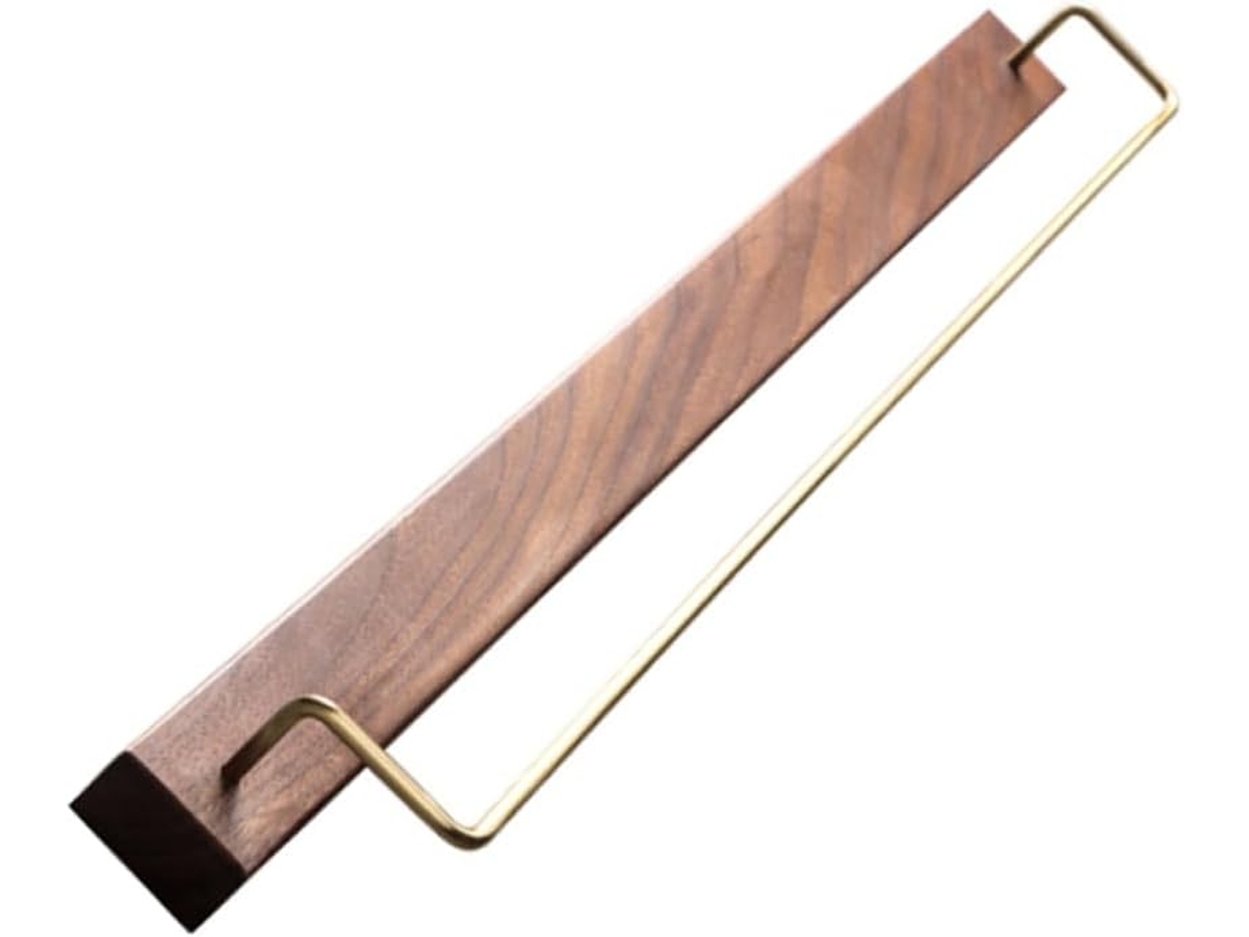 Suporte Para Toalhas Em Madeira Maciça Com Fixação Adesiva, Sem Necessidade De Furar, Ideal Para Lavatórios