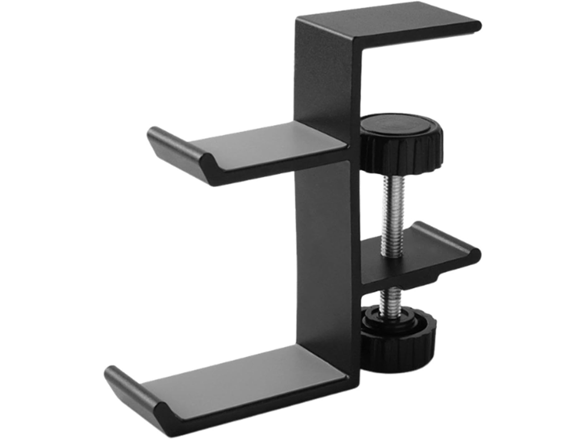 Suporte De Mesa Para Fones Ouvido Generico Montagem Com Clipe, Gancho Multifuncional Prático