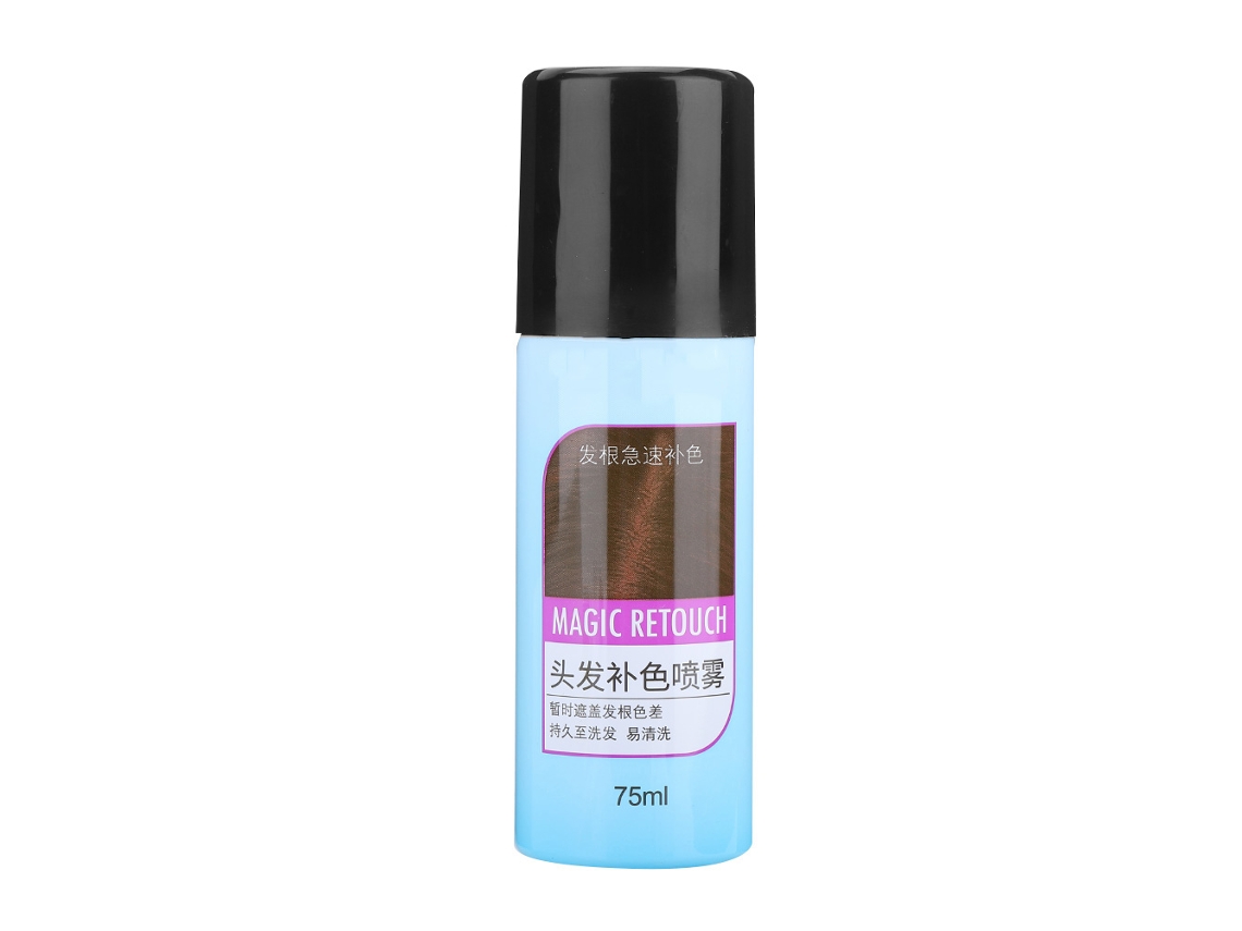 Spray De Tinta Para Cabelo Descartável 75ml Nutritivo Para Cobrir Cabelo Branco De Longa Duração (preto)
