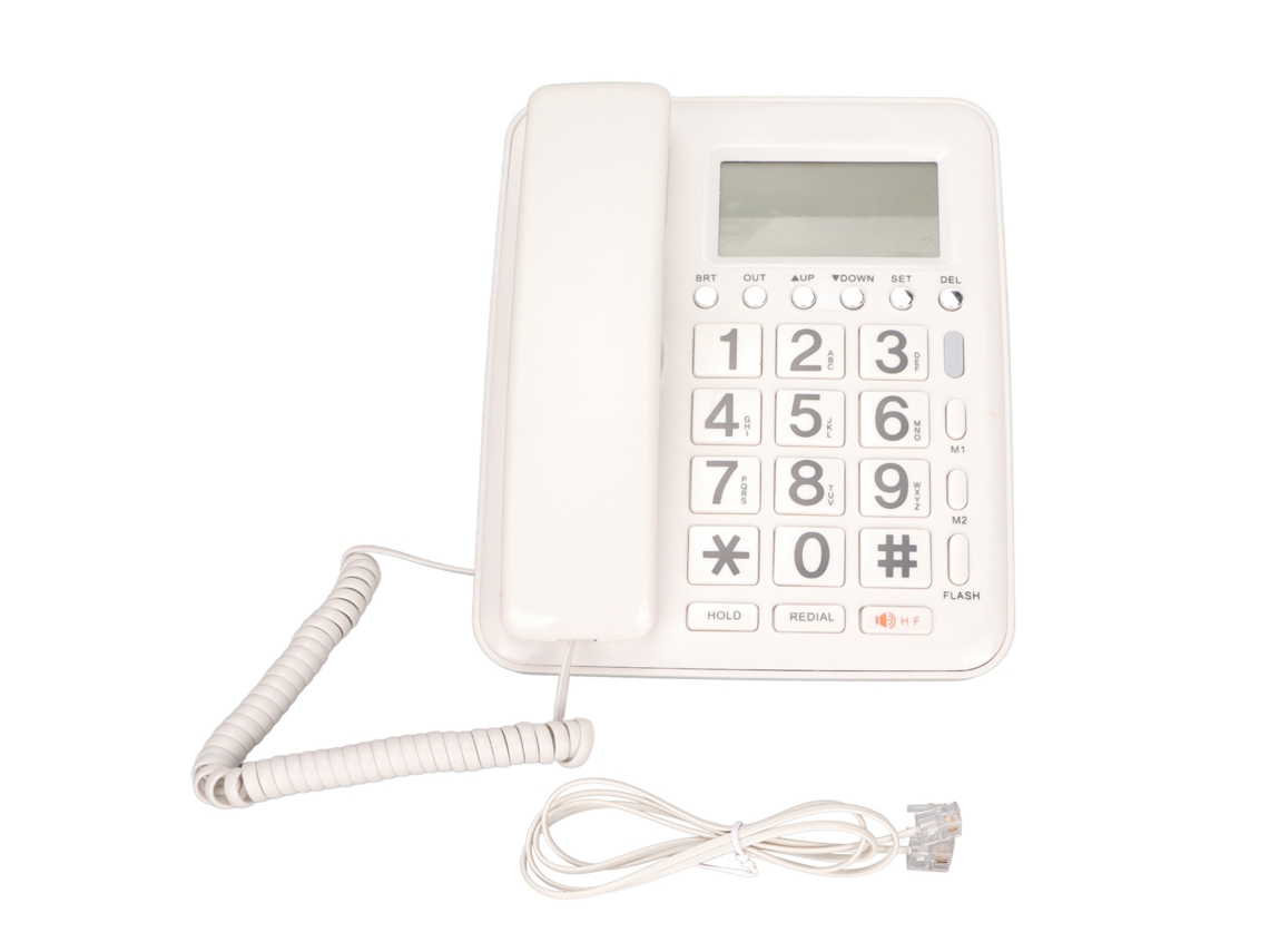 Telefone com Fio EOOCOO (botões Grandes Clássicos, Chamada Sem Mão)