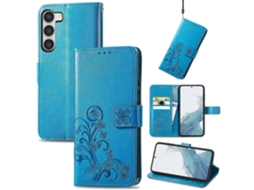 Capa De Couro Com Fecho De Quatro Lâminas E Relevo Para Samsung Galaxy S23 Ultra 5g