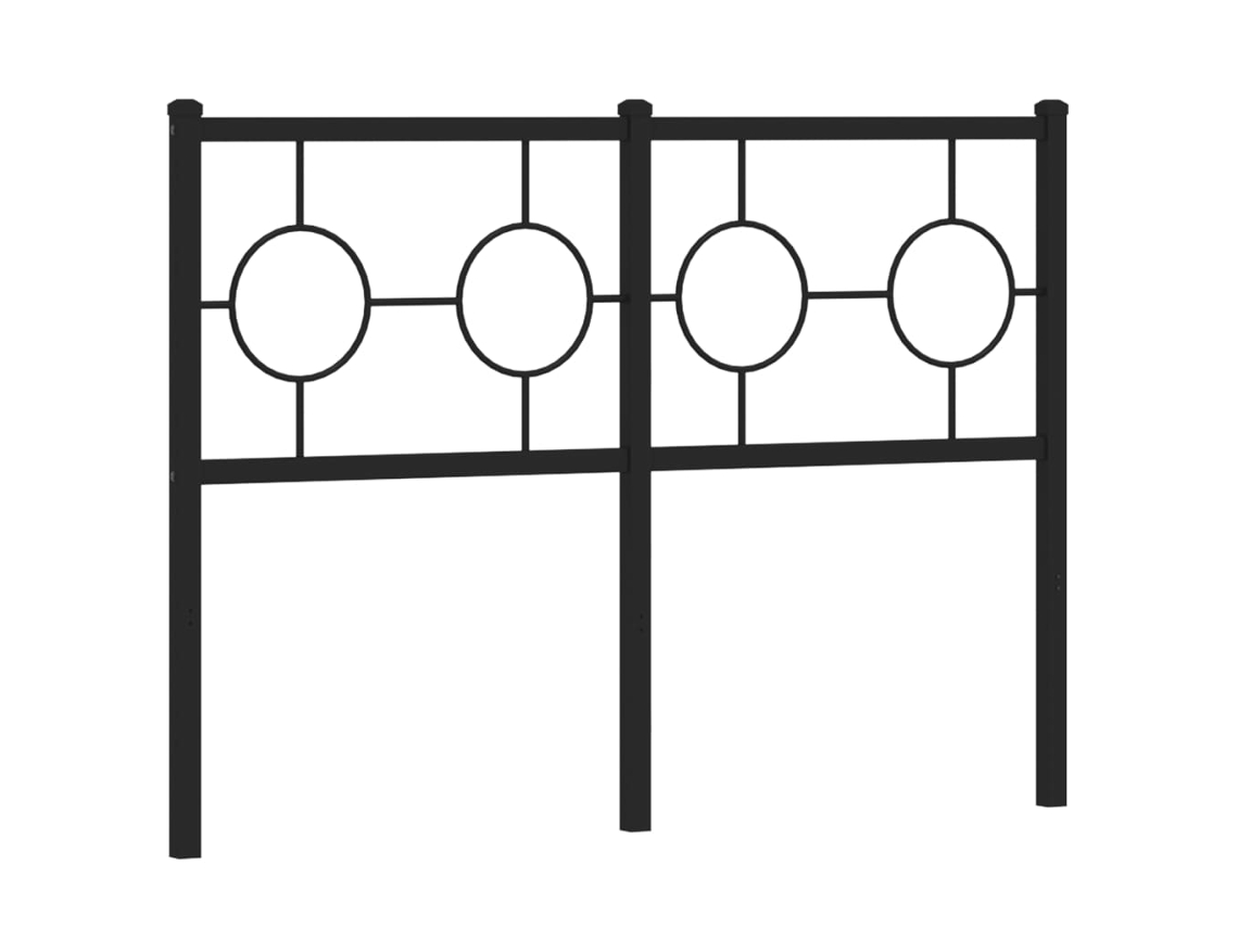 Headboard, Headboards Vidaxl Preto Aço (120 Cm)