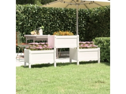 Vidaxl Vaso/floreira 178,5x44x75 Cm Pinho Maciço Branco