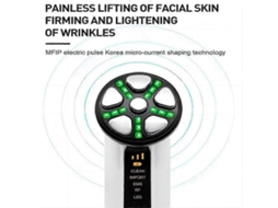 Dispositivo de Microcorrente Máquina Levantamento Facial Pescoço Pele Apertar Massageador Led Terapia Luz Vi Bração Ferramenta Beleza Branca GOKOCO