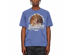 Rockinstone Anchorman Movie Miniature Buddha Heather Royal Adult T-shirt Size:s