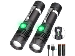 Linterna Recargable Led 1200 Lúmenes Super Brillante Con Batería Incluida, Ajustable, Resistente Al Agua Y Clip De Bolsillo