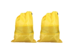 Conjunto de 2 Sacolas de Compras Dobráveis ​​e Reutilizáveis ​​com Cordão para Conservar Alimentos Frescos GOKOCO (amarelo)
