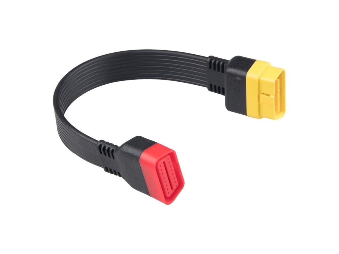 Cabo Adaptador Zruxe Obd2 16 Pin Macho-fêmea Tpu 36cm Preto (extensão Para Diagnóstico Automóvel)