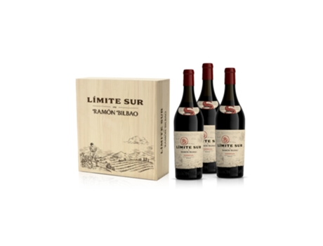 Caixa de Madeira 3 Bot. Limite Sur de Ramón Bilbao BODEGAS RAMÓN BILBAO