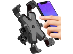 Suporte para Celular de Bicicleta Aprimorado, Travamento e Destravamento Rápidos com uma Mão para Suporte de Celular de Motocicleta JIAPEI (preto)