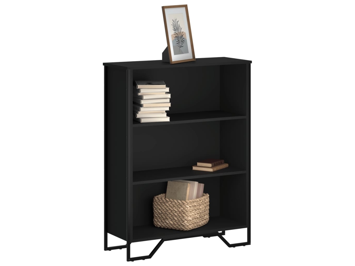 Vidaxl Estante 80x31x106 Cm Derivados De Madeira Preto