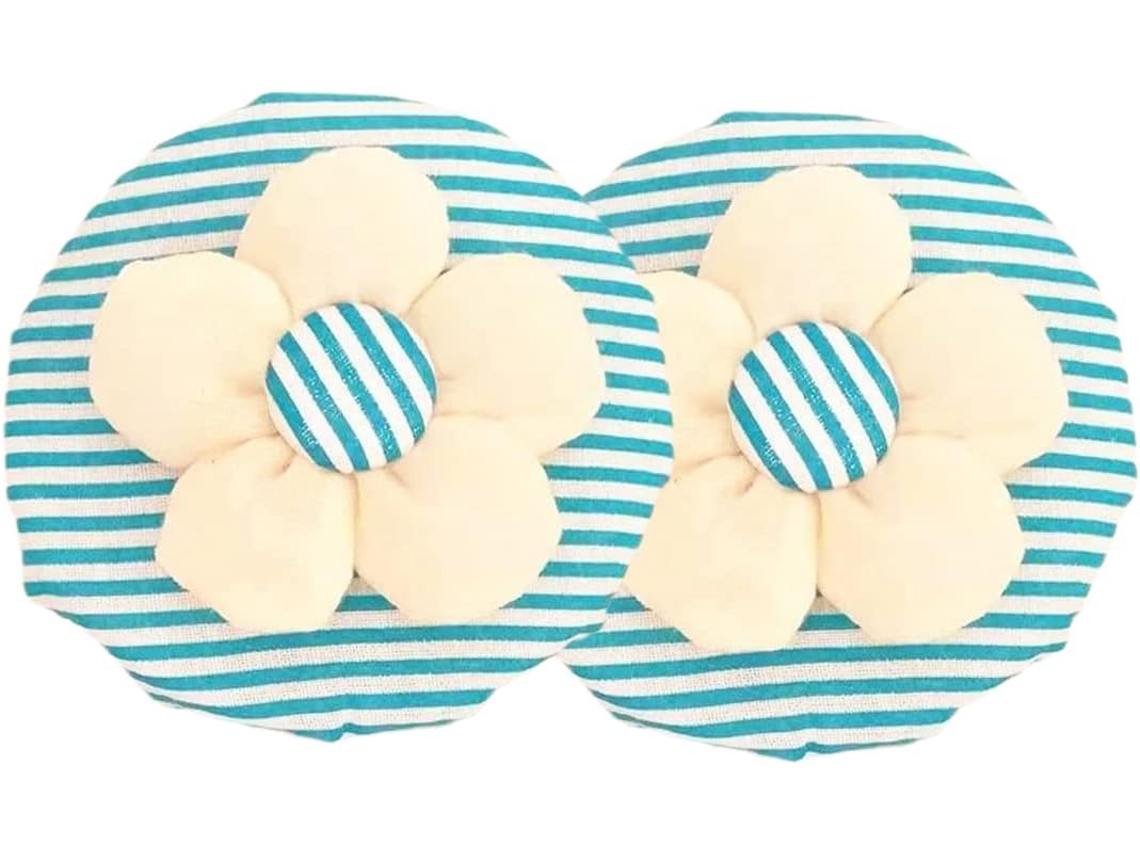 Qiland Protetores De Maçaneta 2 Peças Capas Protetoras Para Maçanetas Macias E Redondas Estilo Natural Decore A Sua Azul