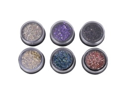 6 Peças De Decoração Para Unhas Com Strass, Glitter, Pérolas E Lantejoulas - Arte De Unhas Brilhante