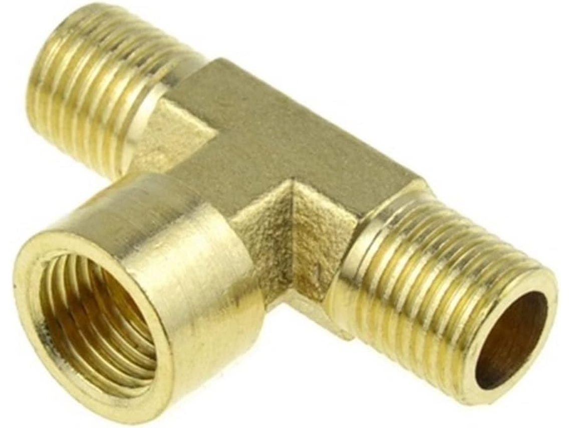 Conector de Tubo Adaptador Latão Conexão Cotovelo T 2 Vias, S/MARCA