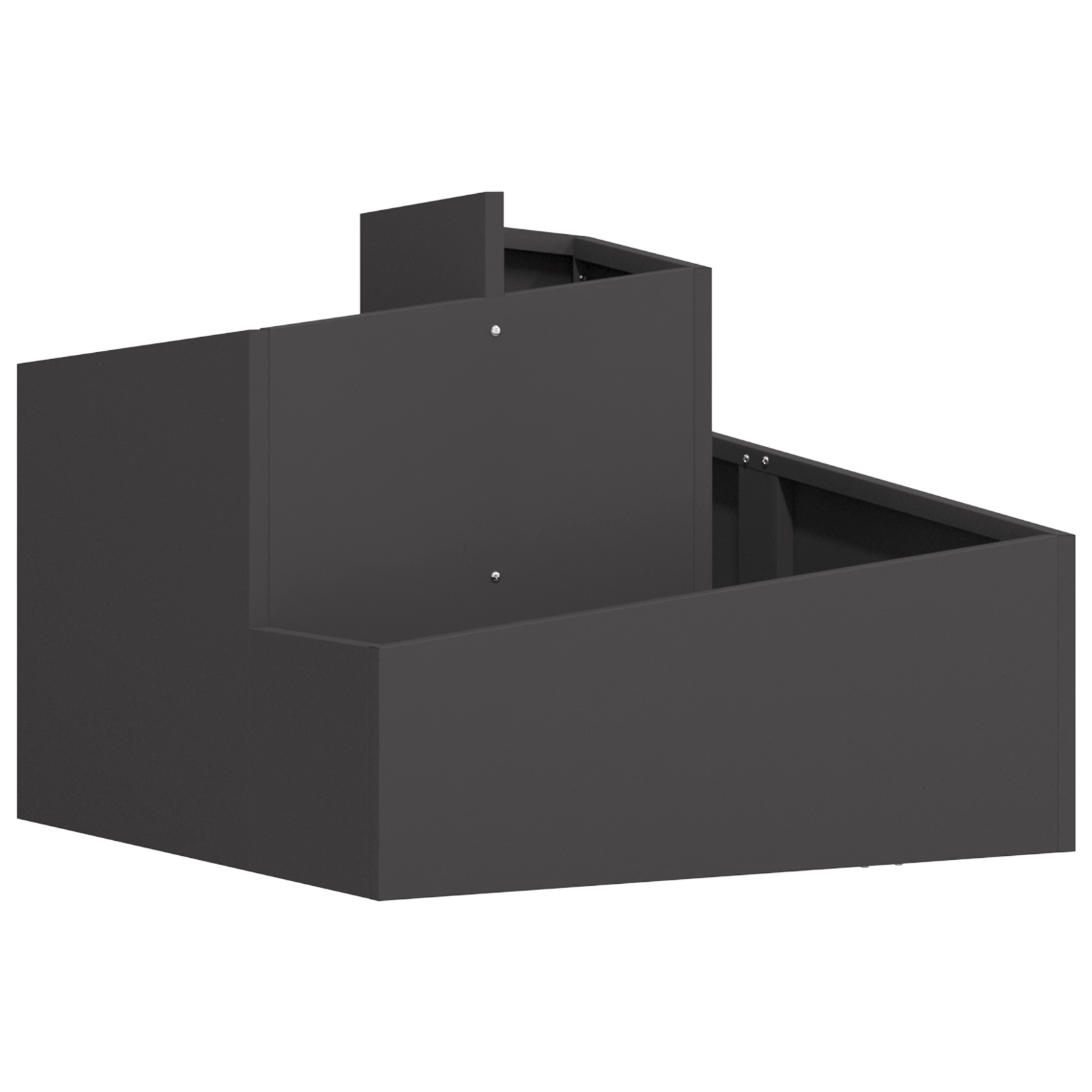 Conjunto 1 Vaso Metálico Para Exterior Vidaxl Preto Aço (60 X 60 X 50 Cm)