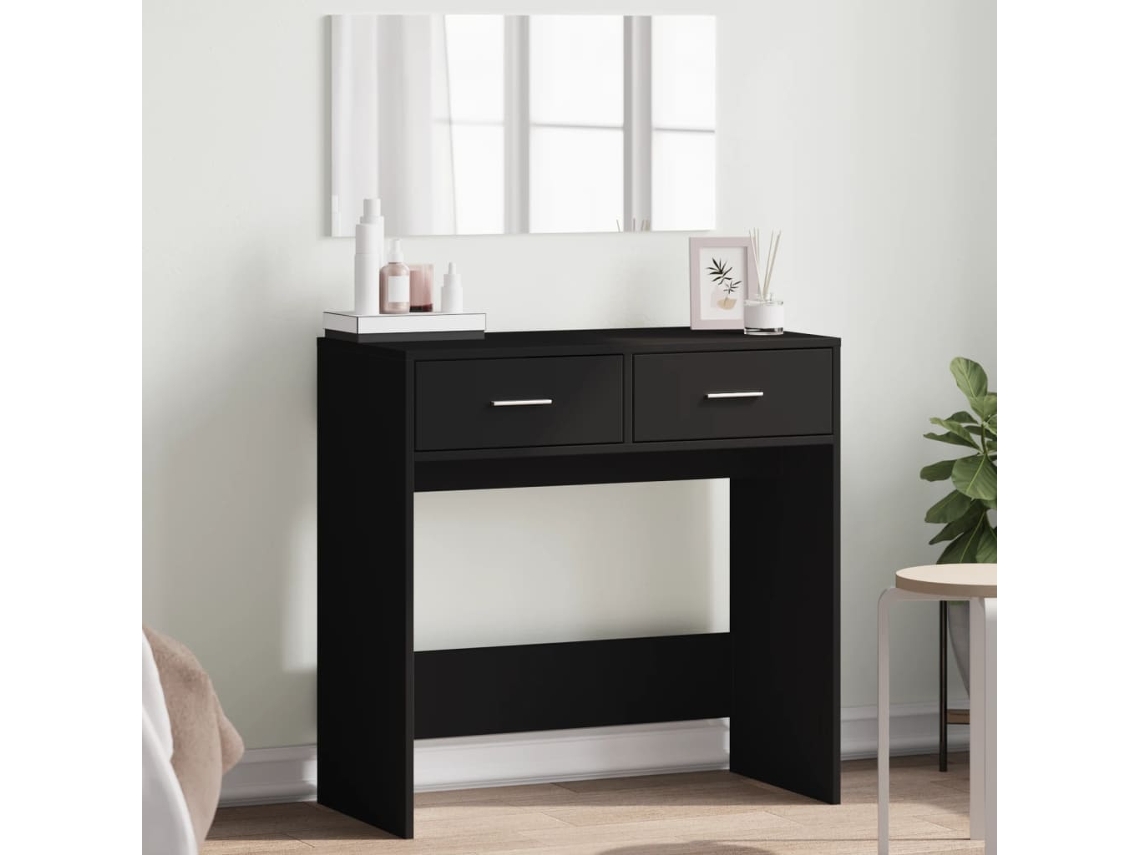 Vidaxl Toucador Com Espelho 80x39x80 Cm Preto