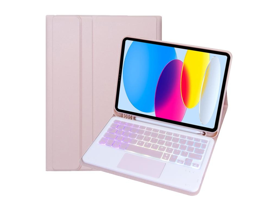 Capa Com Teclado Bluetooth Retroiluminado E Slot Para Caneta Para Ipad Air 7 2025 11 Polegadas Português