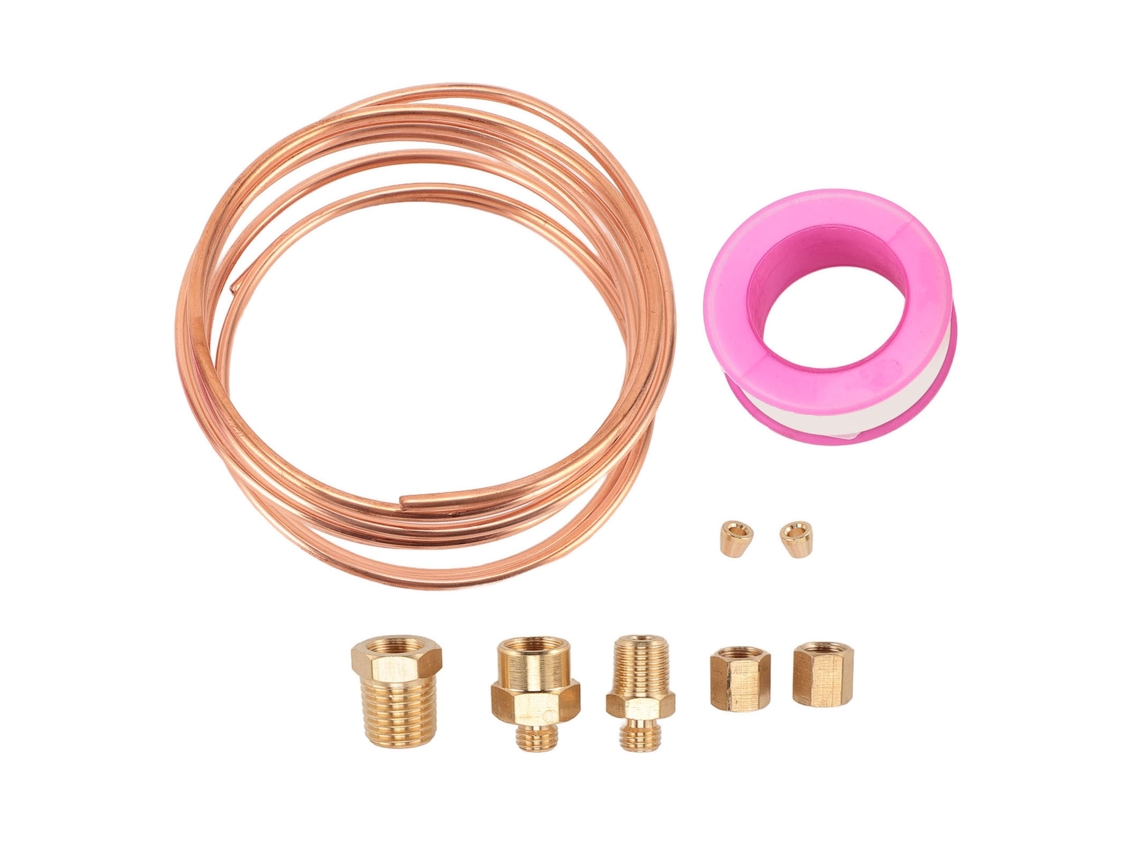 Kit De Tubulação De Manômetro De Óleo De 72 Polegadas, Tubo De Latão Com Acessos Npt De 1/8 E 1/4 Polegadas, Eoocoo